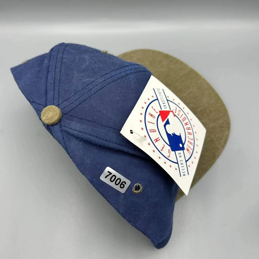 Vintage California Angels Hat Men Blue Brown Signatures Snap Back Cap New